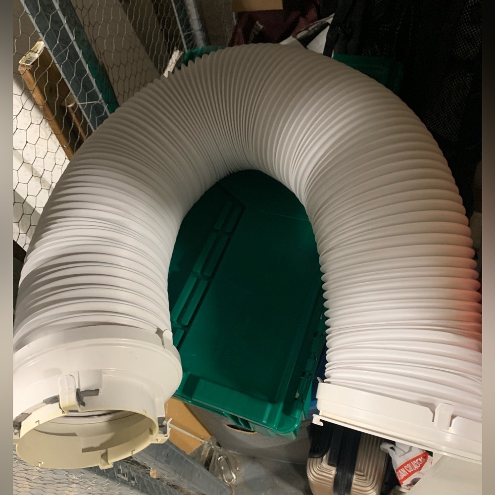 White Flexible Air Conditioning Vent Hose Almost New